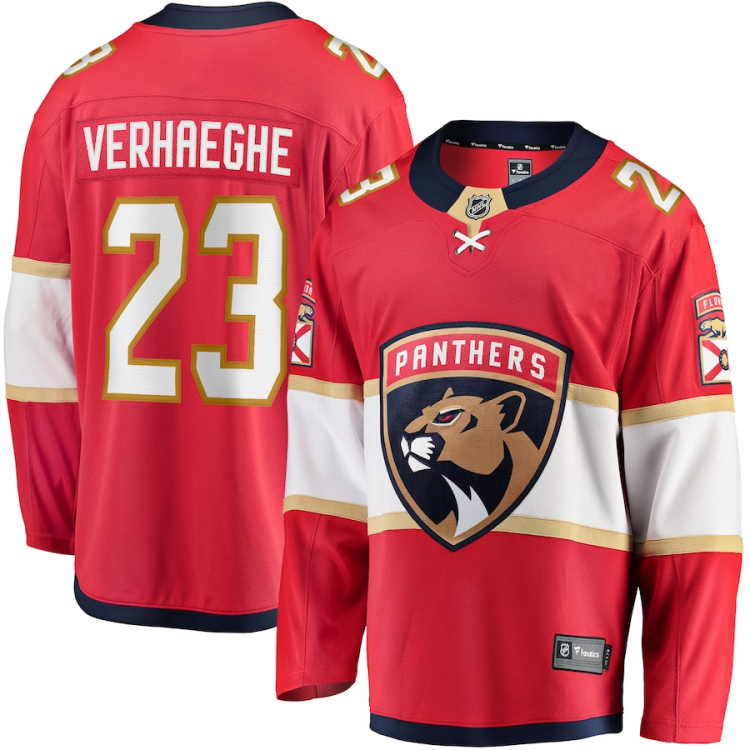 Men's Florida Panthers Carter Verhaeghe #23 Red Jersey