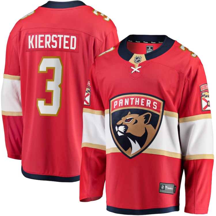 Men's Florida Panthers Matt Kiersted #3 Red Jersey