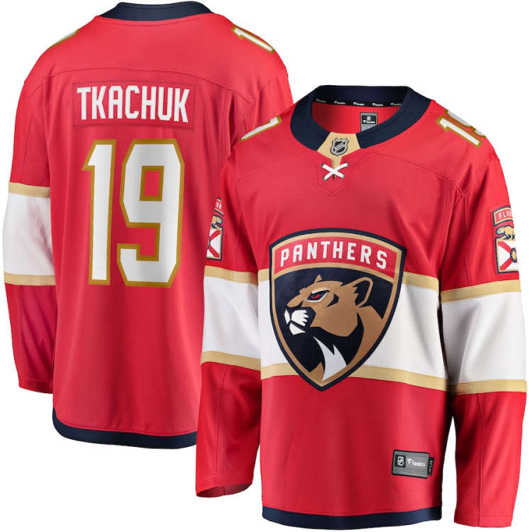 Men's Florida Panthers Matthew Tkachuk #19 Red Home Breakaway Jersey