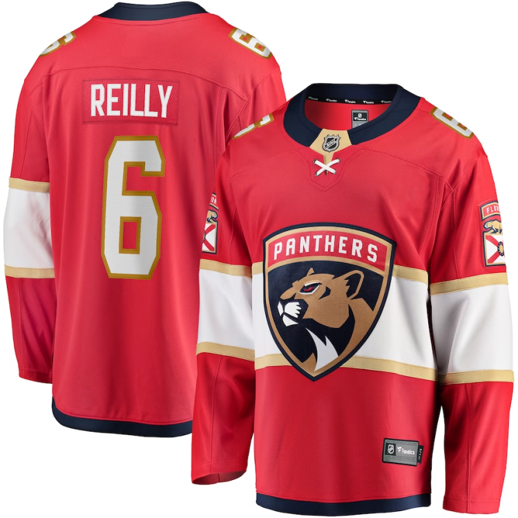 Men's Florida Panthers Mike Reilly #6 Red Jersey