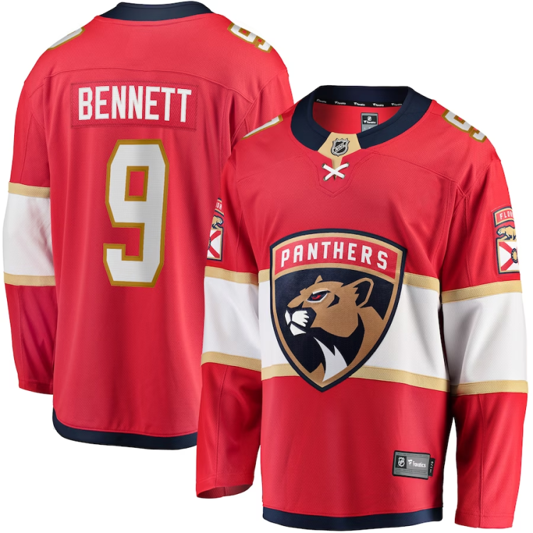 Men's Florida Panthers Sam Bennett #9 Red Home Breakaway Jersey