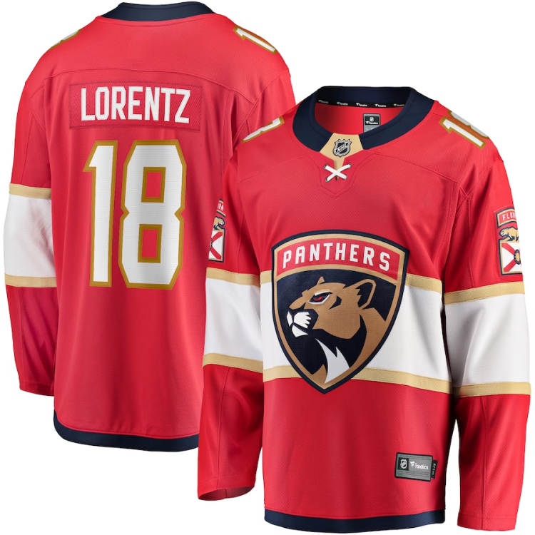Men's Florida Panthers Steven Lorentz #18 Red Jersey