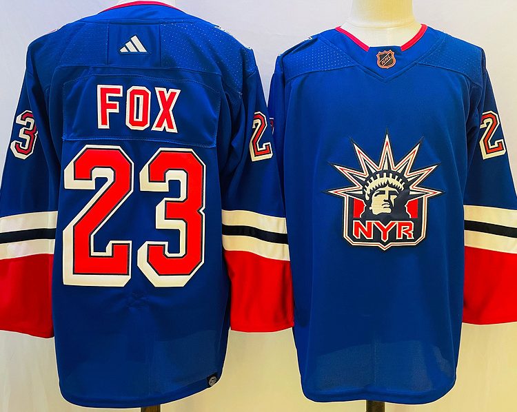 Men's New York Rangers Adam Fox #23 Blue jersey