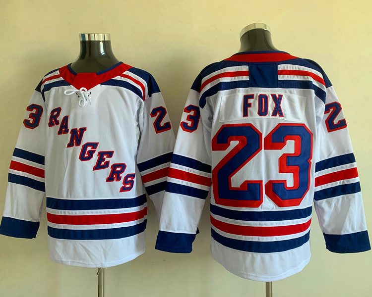 Men's New York Rangers Adam Fox #23 White Jersey