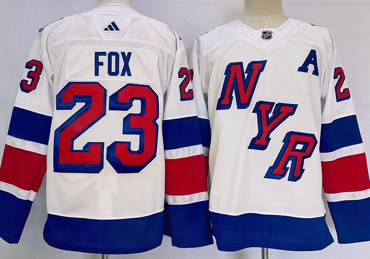 Men's New York Rangers Adam Fox #23 White jersey