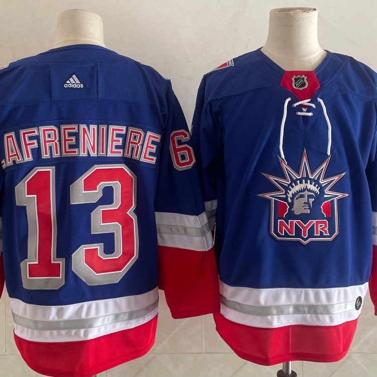 Men's New York Rangers Alexis Lafreniere #13 Blue Jersey