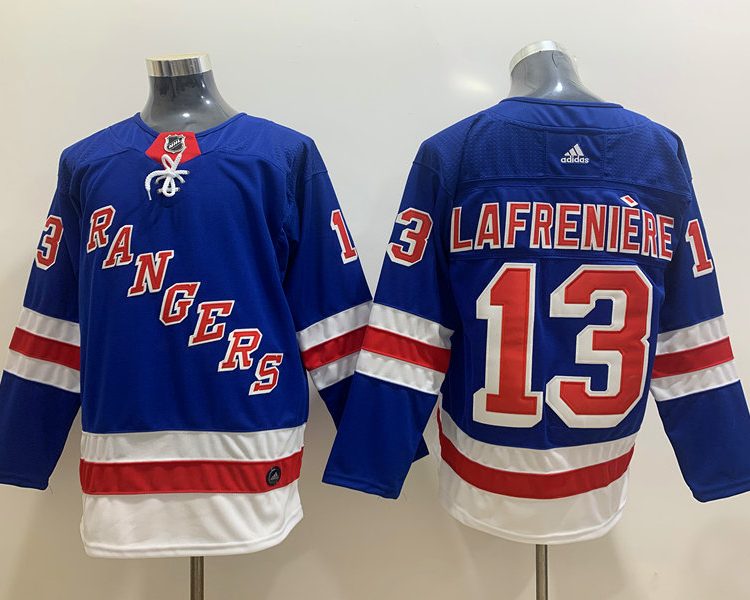 Men's New York Rangers Alexis Lafreniere #13 Blue Jersey