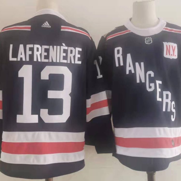 Men's New York Rangers Alexis Lafreniere #13 Navy Jersey
