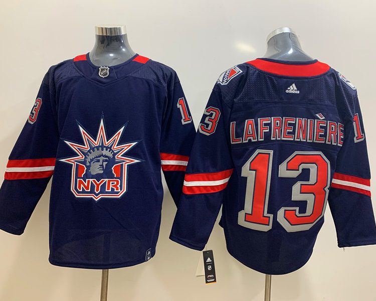 Men's New York Rangers Alexis Lafreniere #13 Navy Jersey