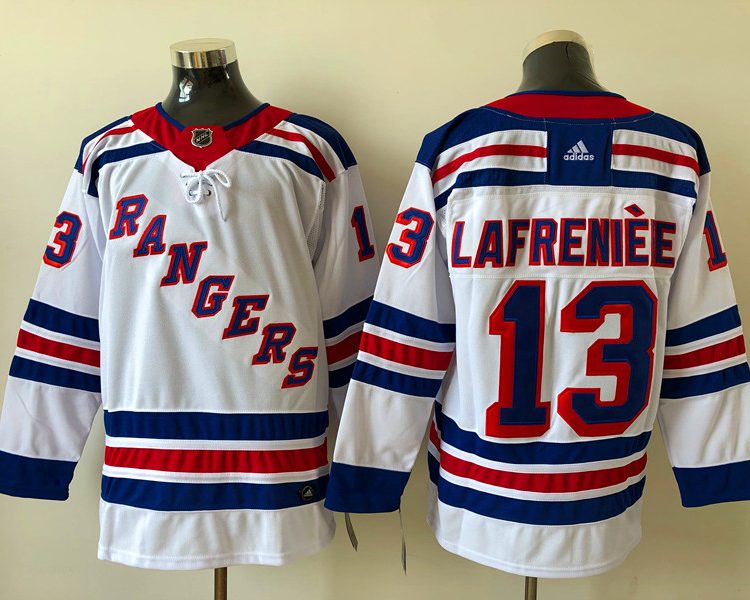 Men's New York Rangers Alexis Lafreniere #13 White Jersey