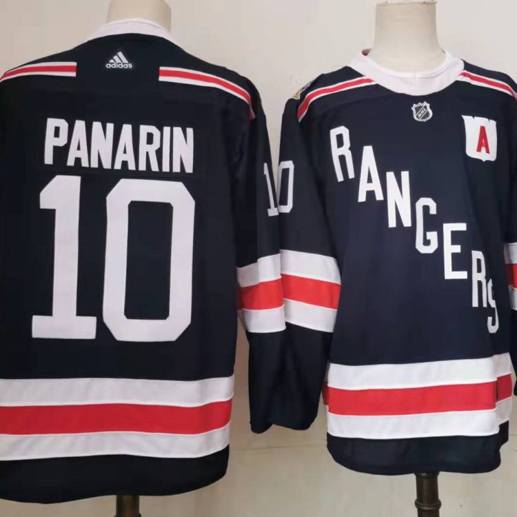 Men's New York Rangers Artemi Panarin #10 Black Jersey