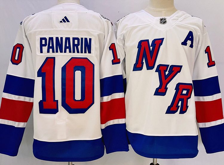 Men's New York Rangers Artemi Panarin #10 White jersey