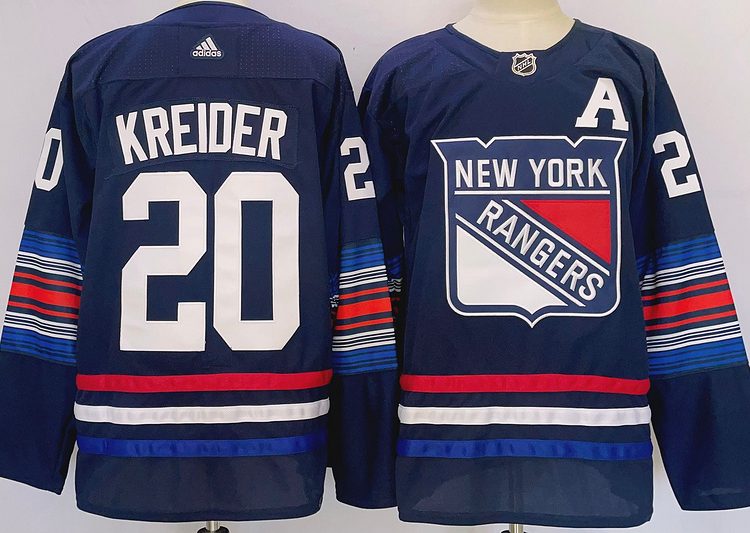 Men's New York Rangers Chris Kreider #20 Blue jersey