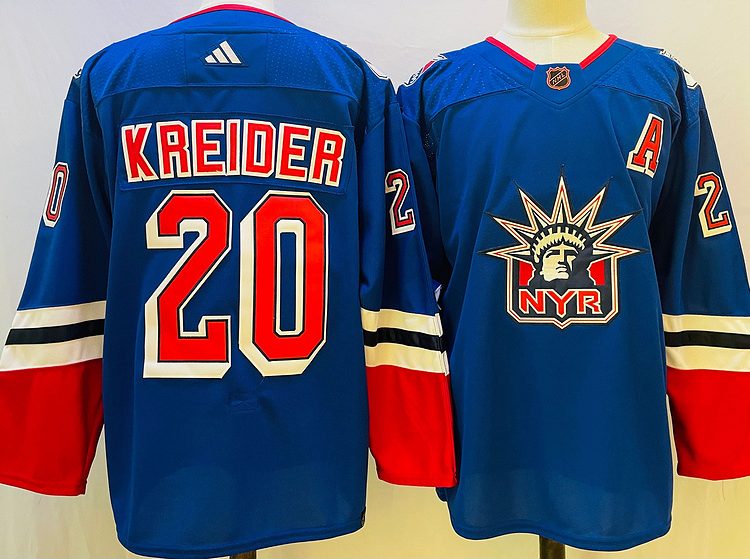 Men's New York Rangers Chris Kreider #20 Blue jersey