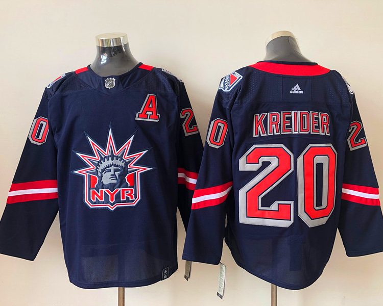 Men's New York Rangers Chris Kreider #20 Navy Jersey