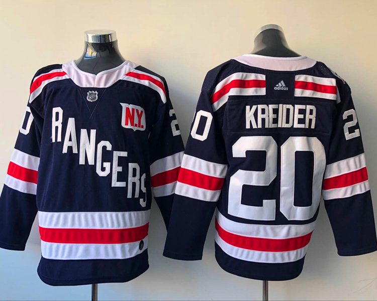 Men's New York Rangers Chris Kreider #20 Navy Jersey