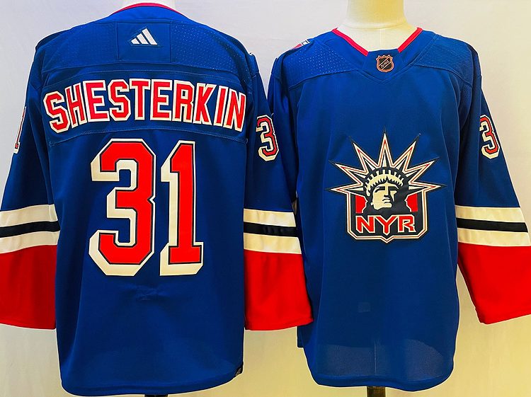 Men's New York Rangers Igor Shesterkin #31 Blue jersey