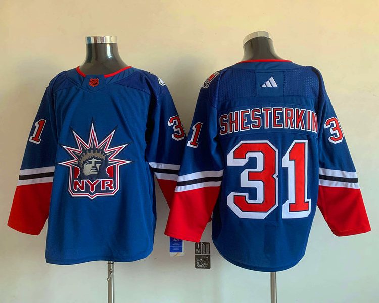 Men's New York Rangers Igor Shesterkin #31 Blue Jersey