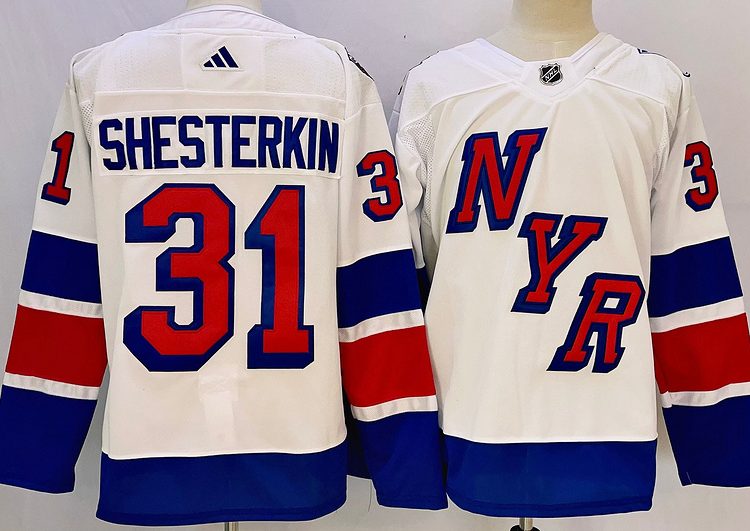 Men's New York Rangers Igor Shesterkin #31 White jersey