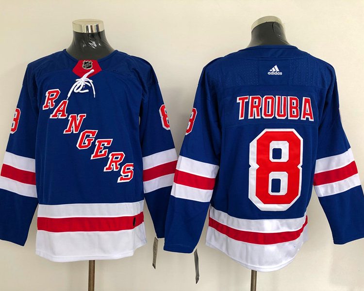 Men's New York Rangers Jacob Trouba #8 Blue Jersey