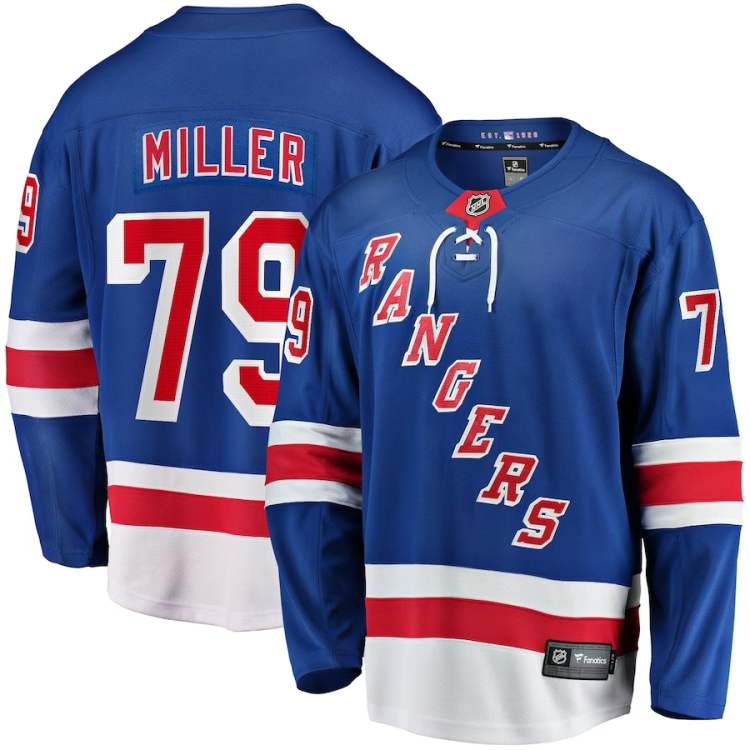 Men's New York Rangers K'Andre Miller #79 Blue Jersey