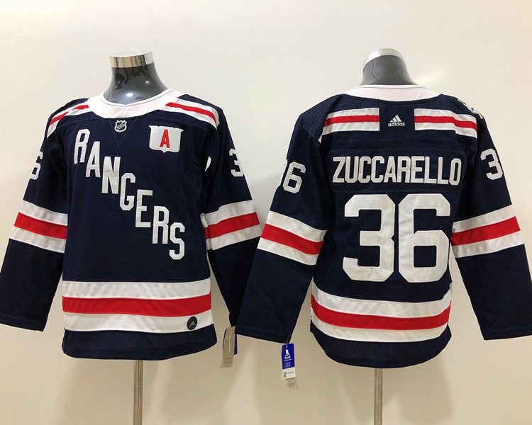 Men's New York Rangers Mats Zuccarello #36 Navy Jersey