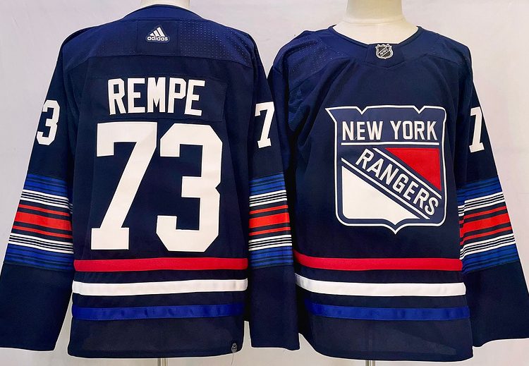 Men's New York Rangers Matt Rempe #73 Blue jersey