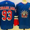 Men's New York Rangers Mika Zibanejad #93 Blue jersey