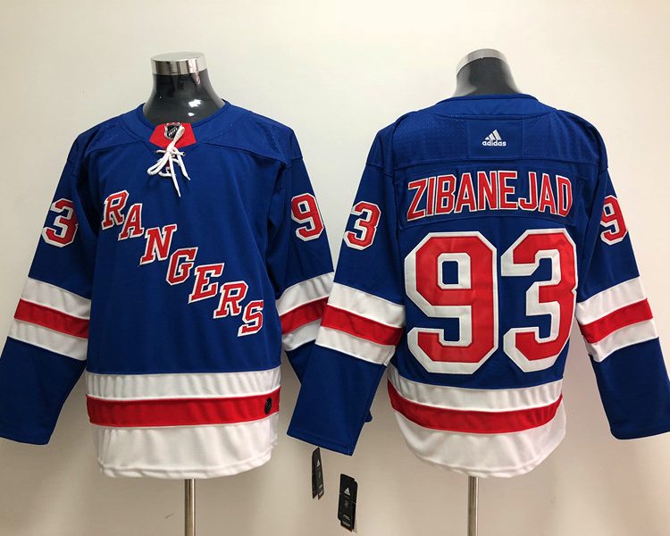 Men's New York Rangers Mika Zibanejad #93 Blue Jersey