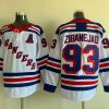 Men's New York Rangers Mika Zibanejad #93 White Jersey