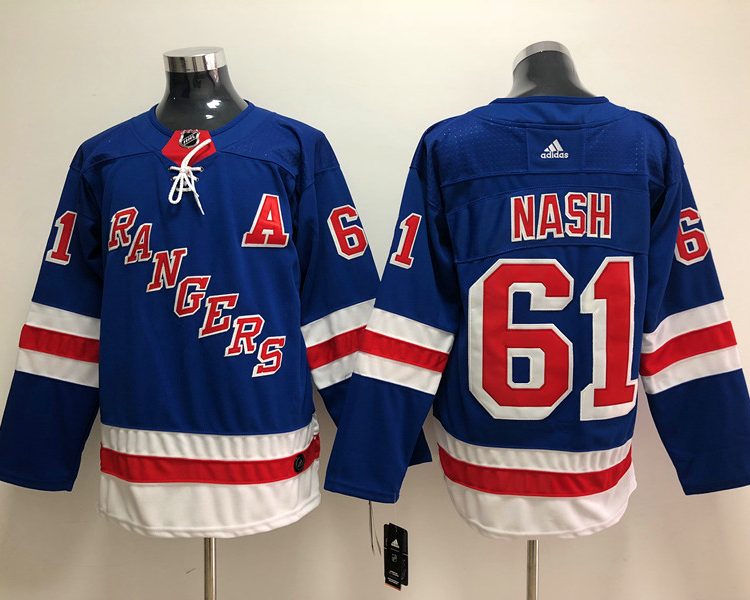 Men's New York Rangers Rick Nash #61 Blue Jersey