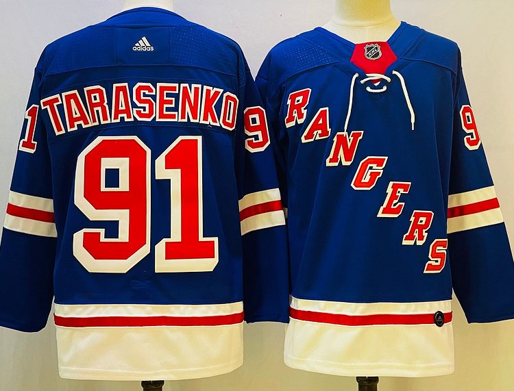 Men's New York Rangers Vladimir Tarasenko #91 Blue jersey