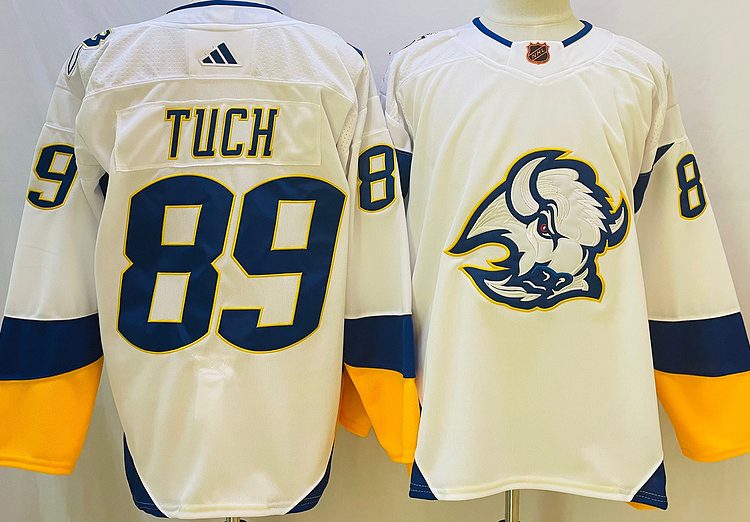 Men's Buffalo Sabres Alex Tuch #89 White Jersey