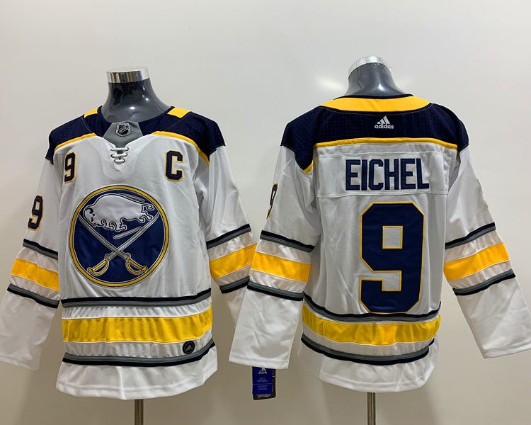 Men's Buffalo Sabres Jack Eichel #9 White Jersey