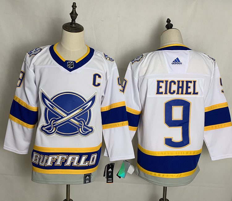 Men's Buffalo Sabres Jack Eichel #9 White Jersey