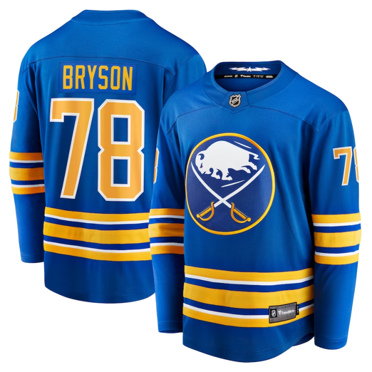 Men's Buffalo Sabres Jacob Bryson #78 Royal Jersey