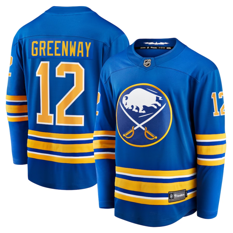 Men's Buffalo Sabres Jordan Greenway #12 Royal Jersey