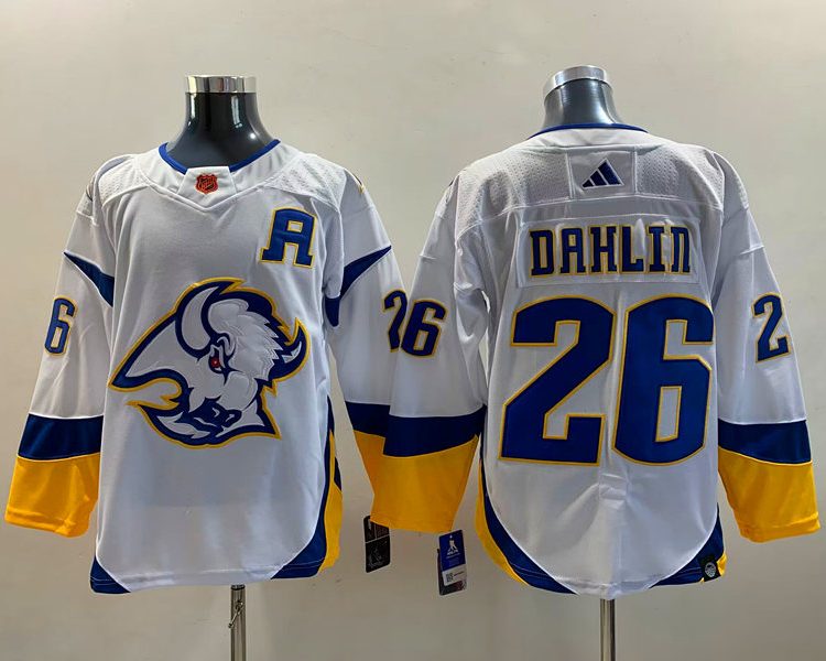 Men's Buffalo Sabres Rasmus Dahlin #26 White Jersey