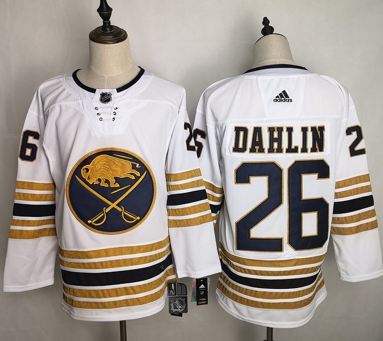 Men's Buffalo Sabres Rasmus Dahlin #26 White Jersey