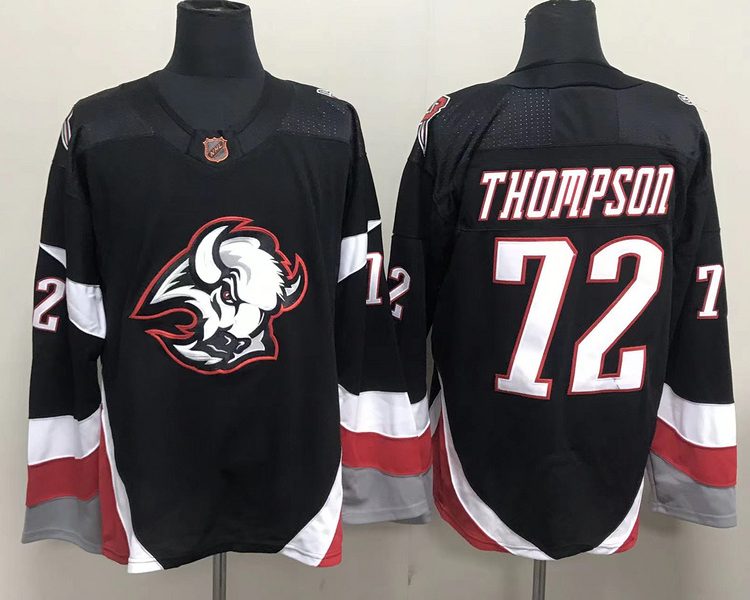 Men's Buffalo Sabres Tage Thompson #72 Black Jersey