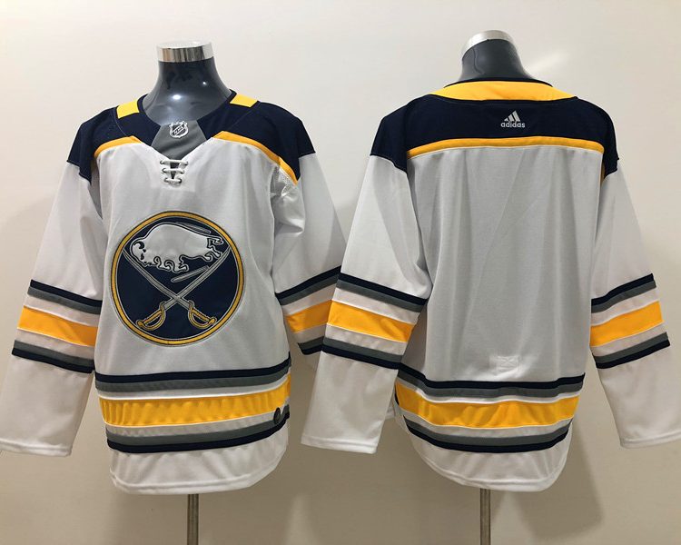 Men's Buffalo Sabres White Away Breakaway Blank Jersey