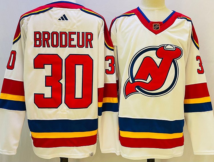 Men's New Jersey Devils Martin Brodeur #30 White jersey