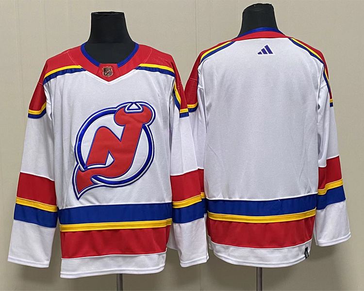 Men's New Jersey Devils White Special Edition 2.0 Breakaway Blank Jersey