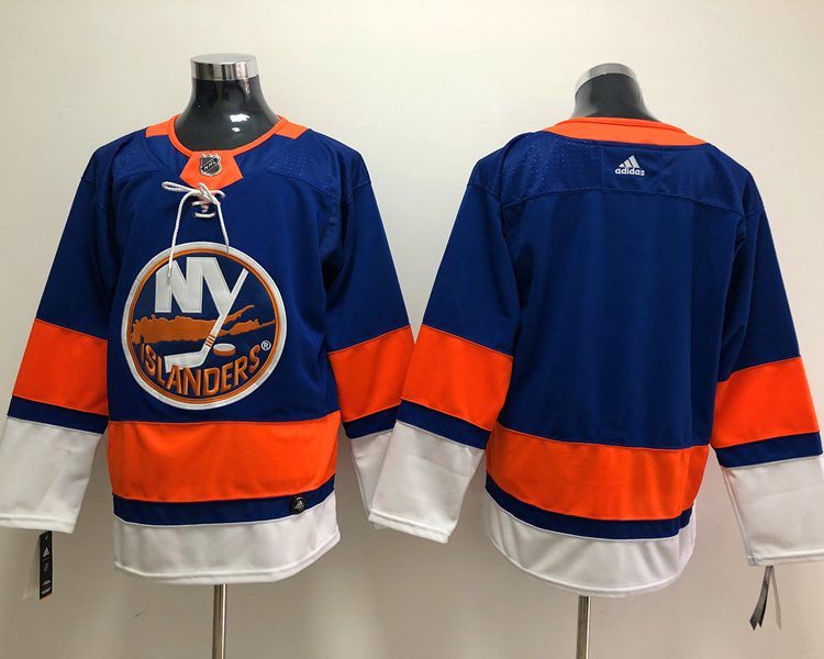 Men's New York Islanders Blue Breakaway Home Blank Jersey