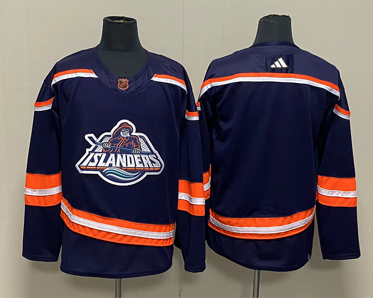 Men's New York Islanders Navy Blank Jersey