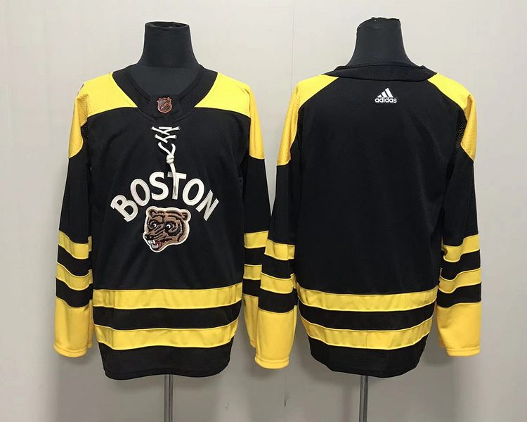 Men's Boston Bruins Black Blank Jersey