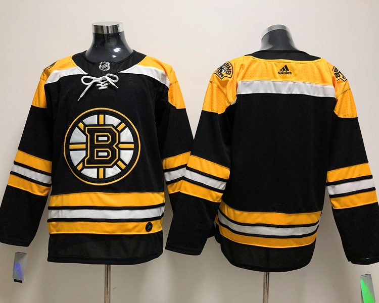 Men's Boston Bruins Black Breakaway Home Blank Jersey