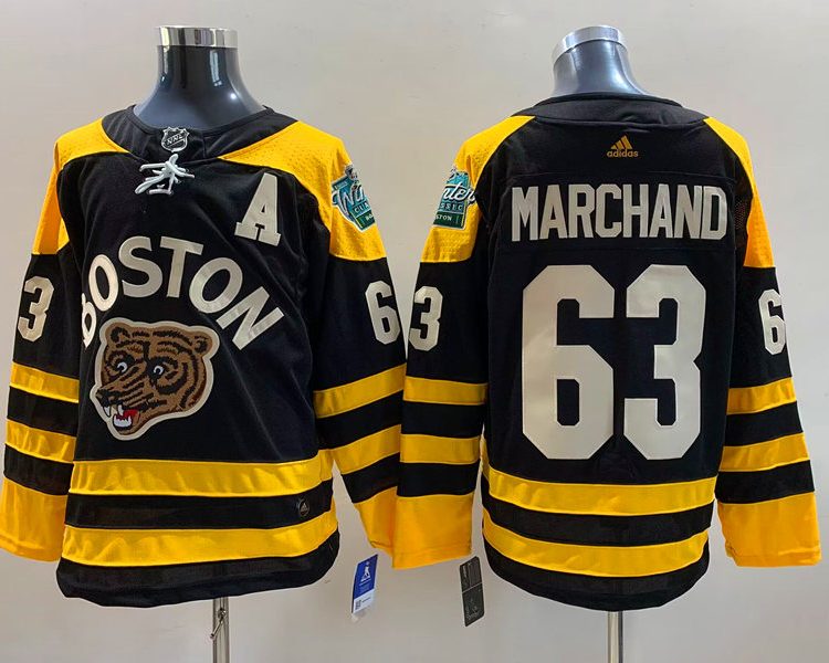 Men's Boston Bruins Brad Marchand #63 Black Jersey