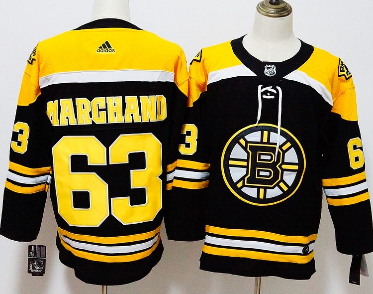 Men's Boston Bruins Brad Marchand #63 Black Jersey