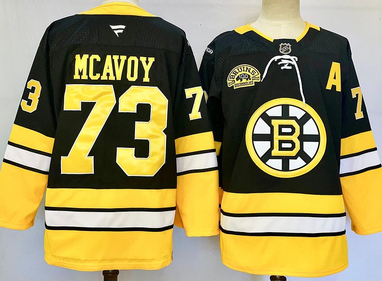 Men's Boston Bruins Charlie McAvoy #73 Black Jersey